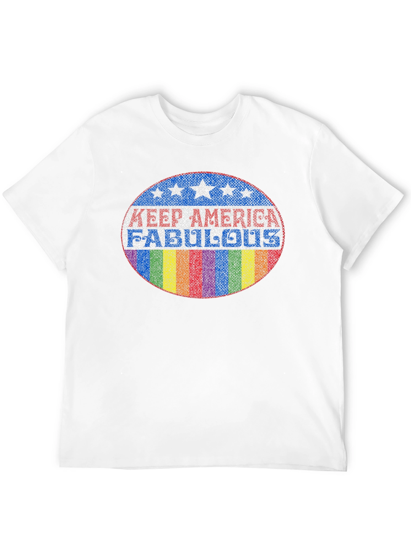 Camiseta Negra con Diseño Keep America Fabulous