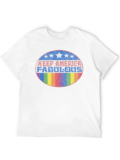 Camiseta Negra con Diseño Keep America Fabulous