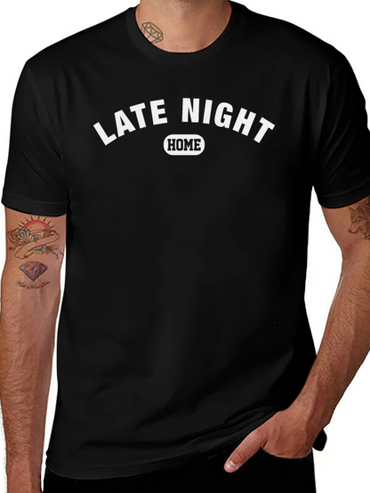 Camiseta Hombre Negra Late Night Home