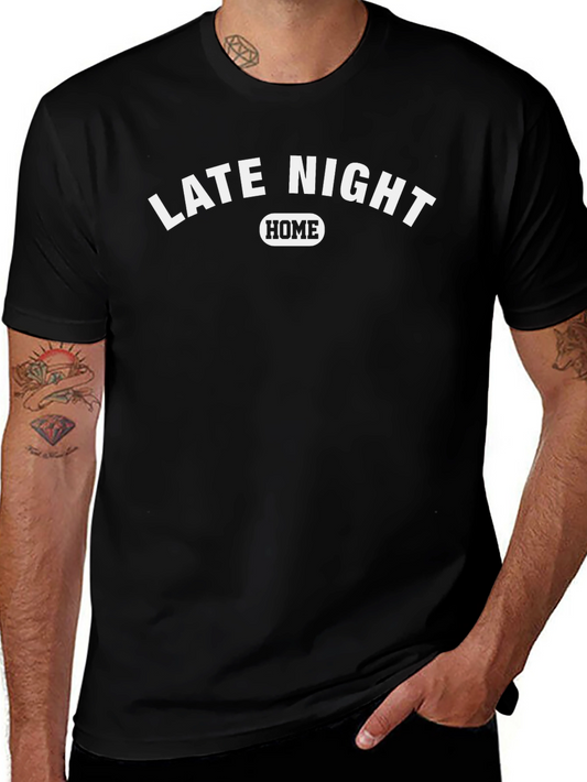 Camiseta Hombre Negra Late Night Home