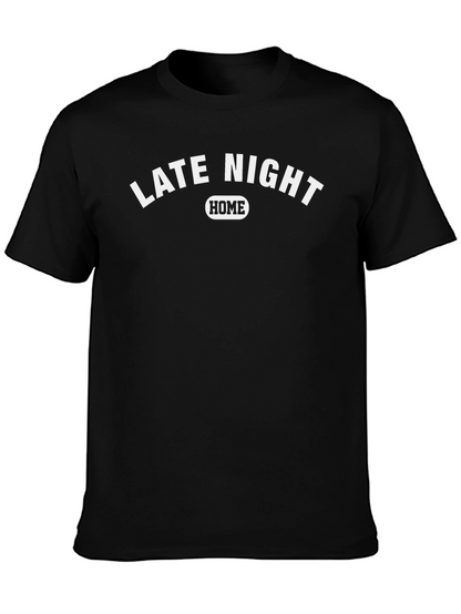 Camiseta Hombre Negra Late Night Home