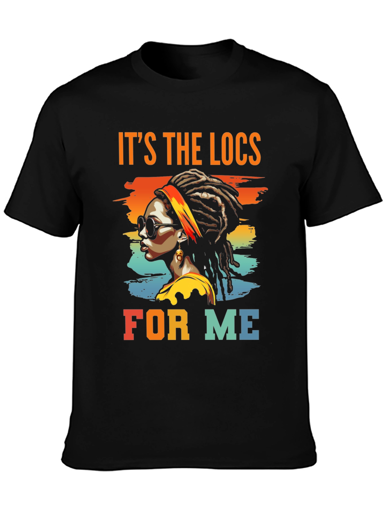 Camiseta Afro The Locs For Me Diseño Retro