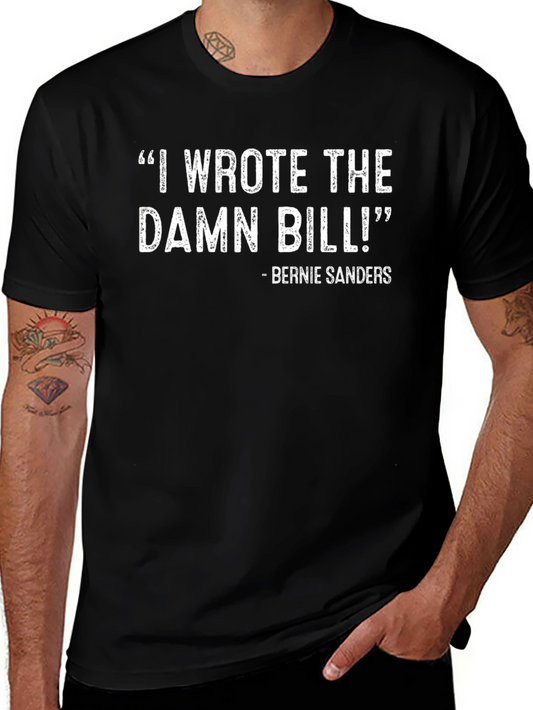 Camiseta Negra con Frase de Bernie Sanders