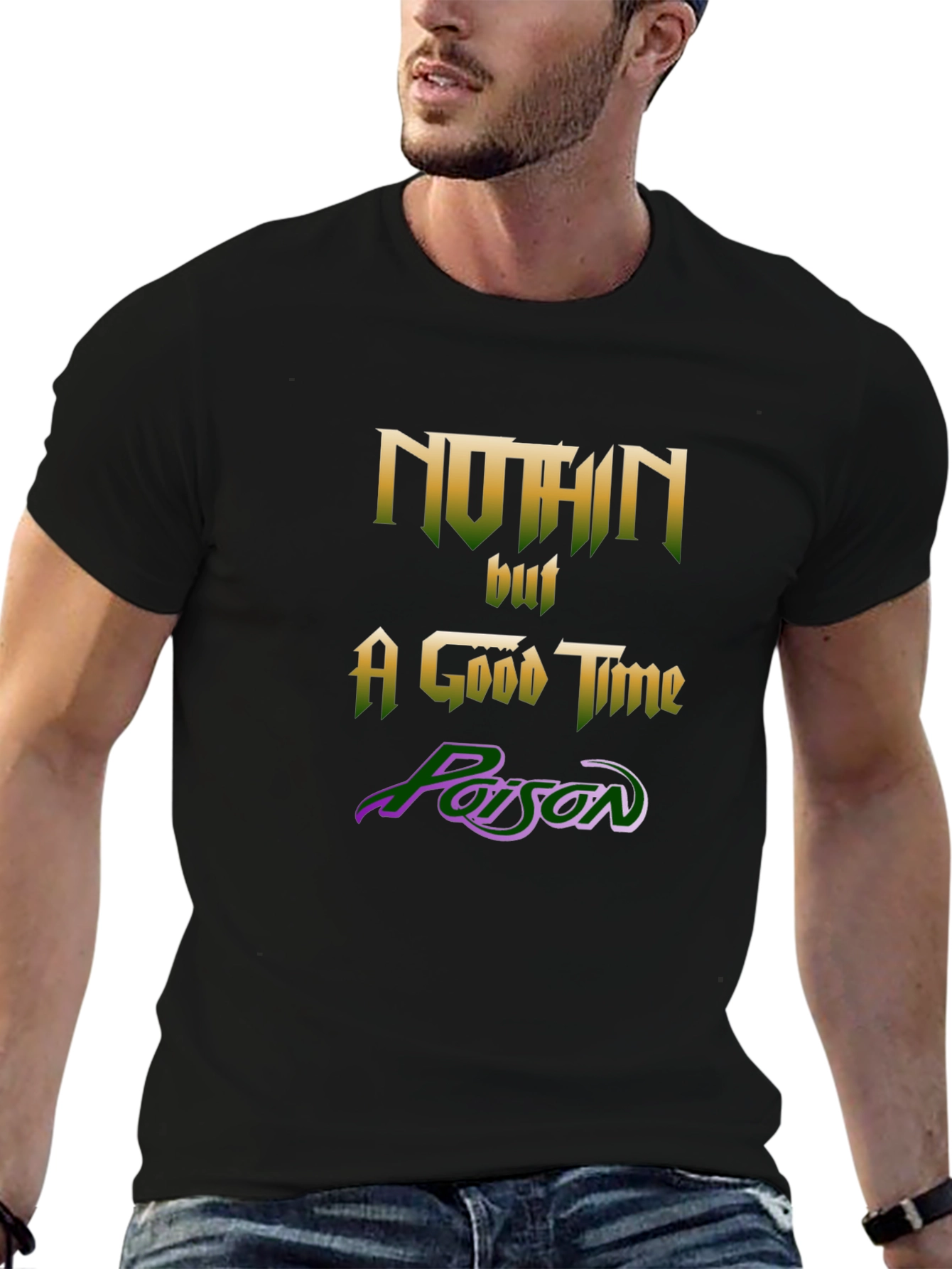 Camiseta Negra Nothin but a Good Time Poison