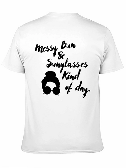 Camiseta Negra Messy Bun & Sunglasses Kind of Day