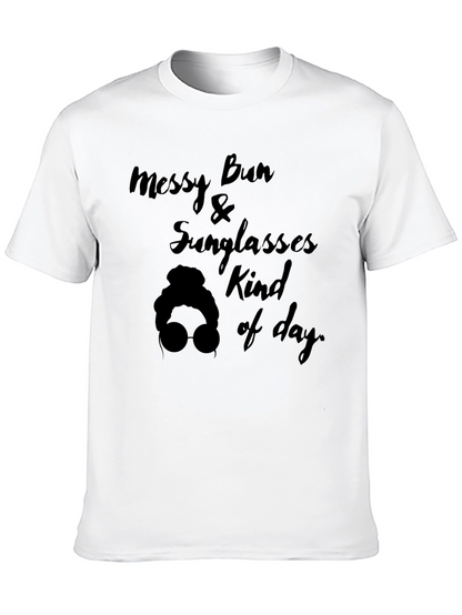 Camiseta Negra Messy Bun & Sunglasses Kind of Day