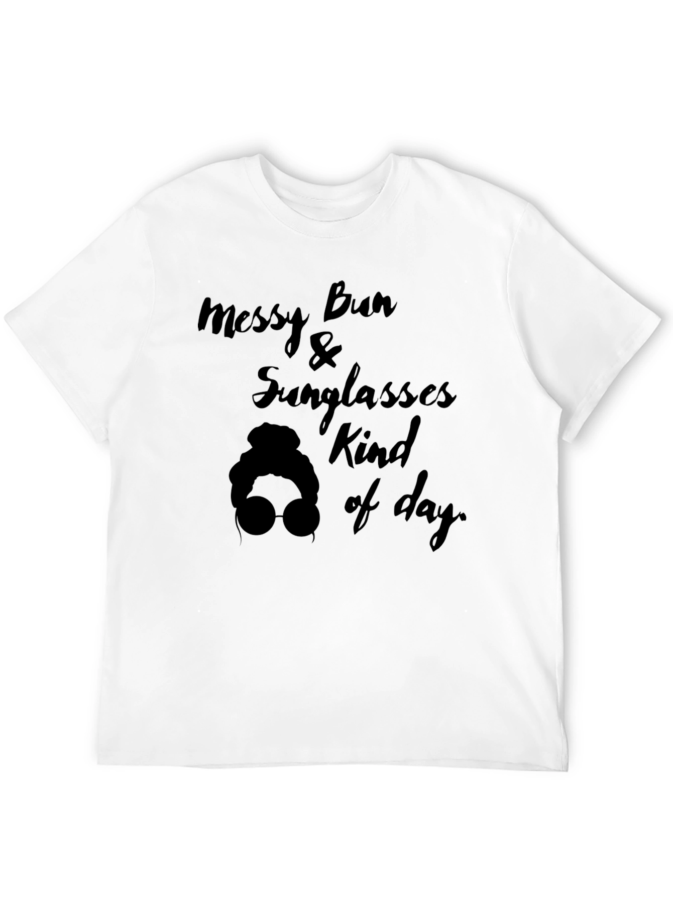 Camiseta Negra Messy Bun & Sunglasses Kind of Day