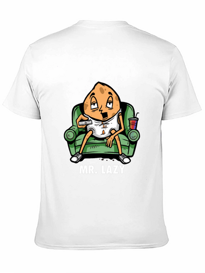 Camiseta Negra Mr. Lazy con Diseño Divertido