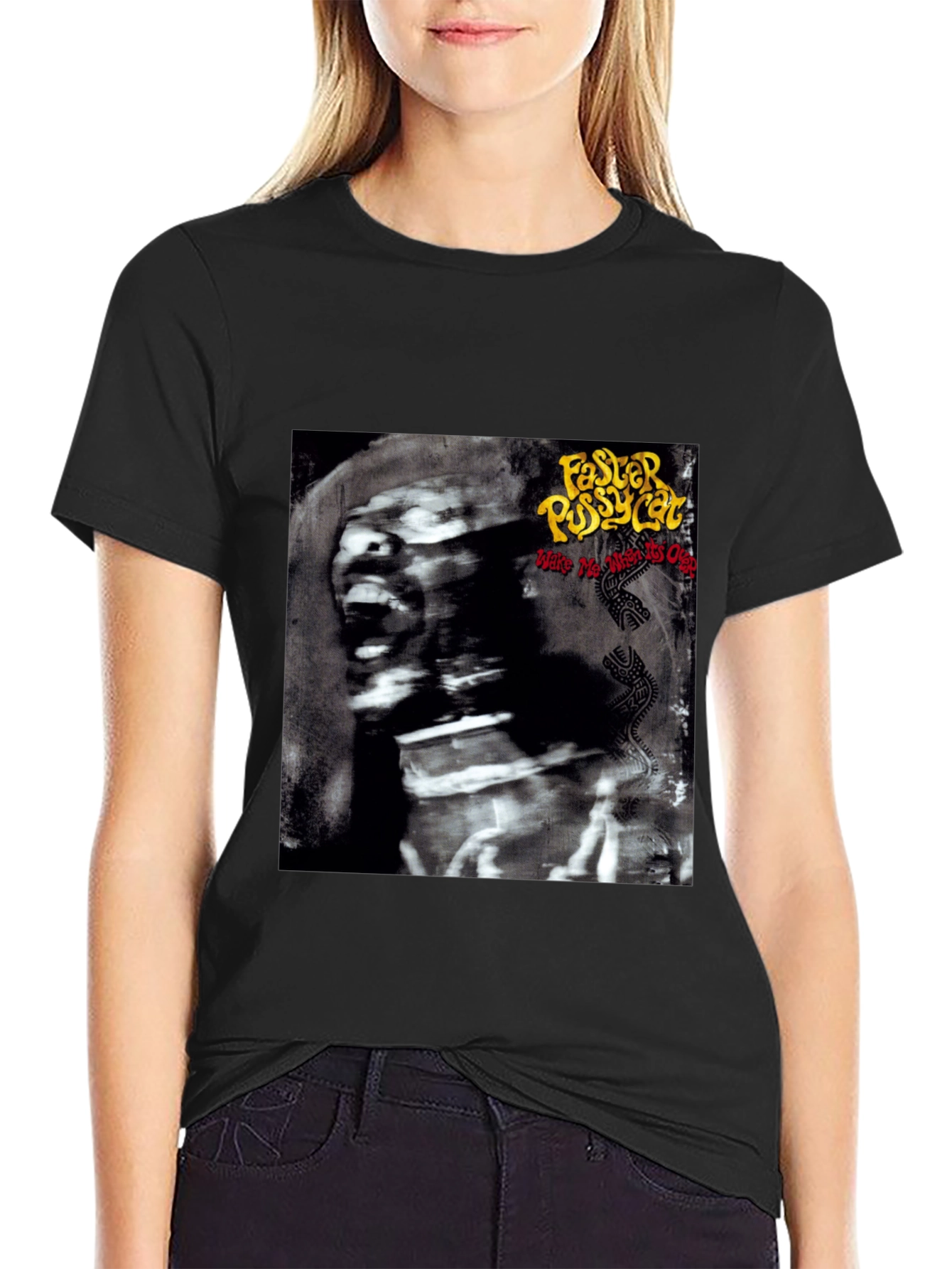 Camiseta Negra Faster Pussycat