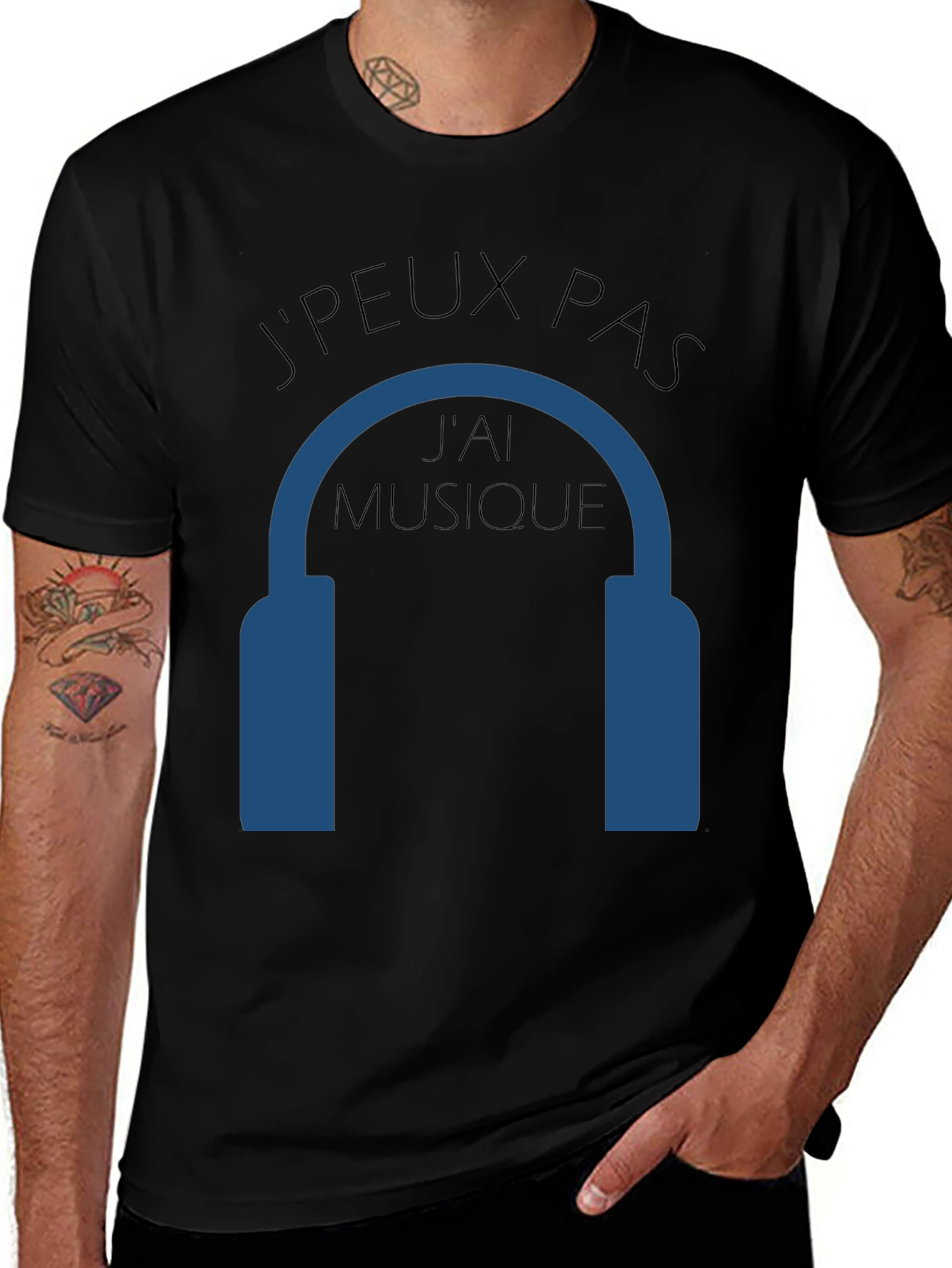 Camiseta Negra JPEUX PAS JAI MUSIQUE