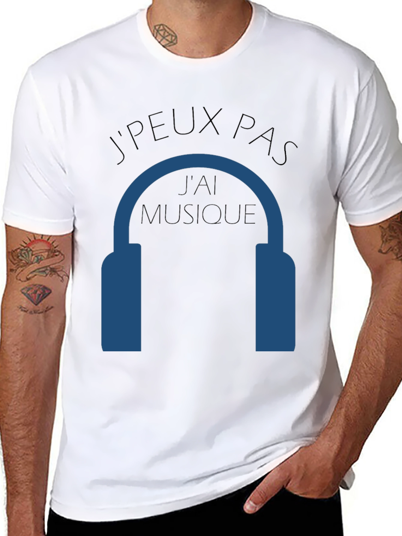 Camiseta Negra JPEUX PAS JAI MUSIQUE