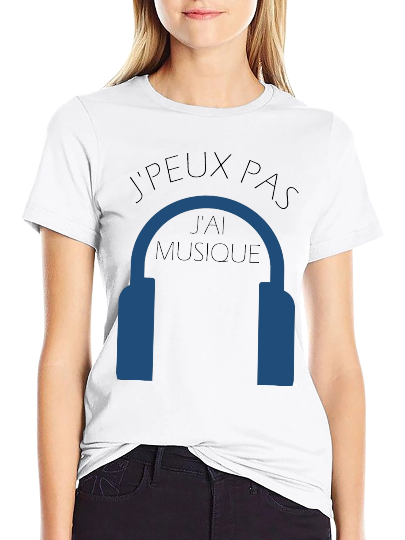 Camiseta Negra JPEUX PAS JAI MUSIQUE