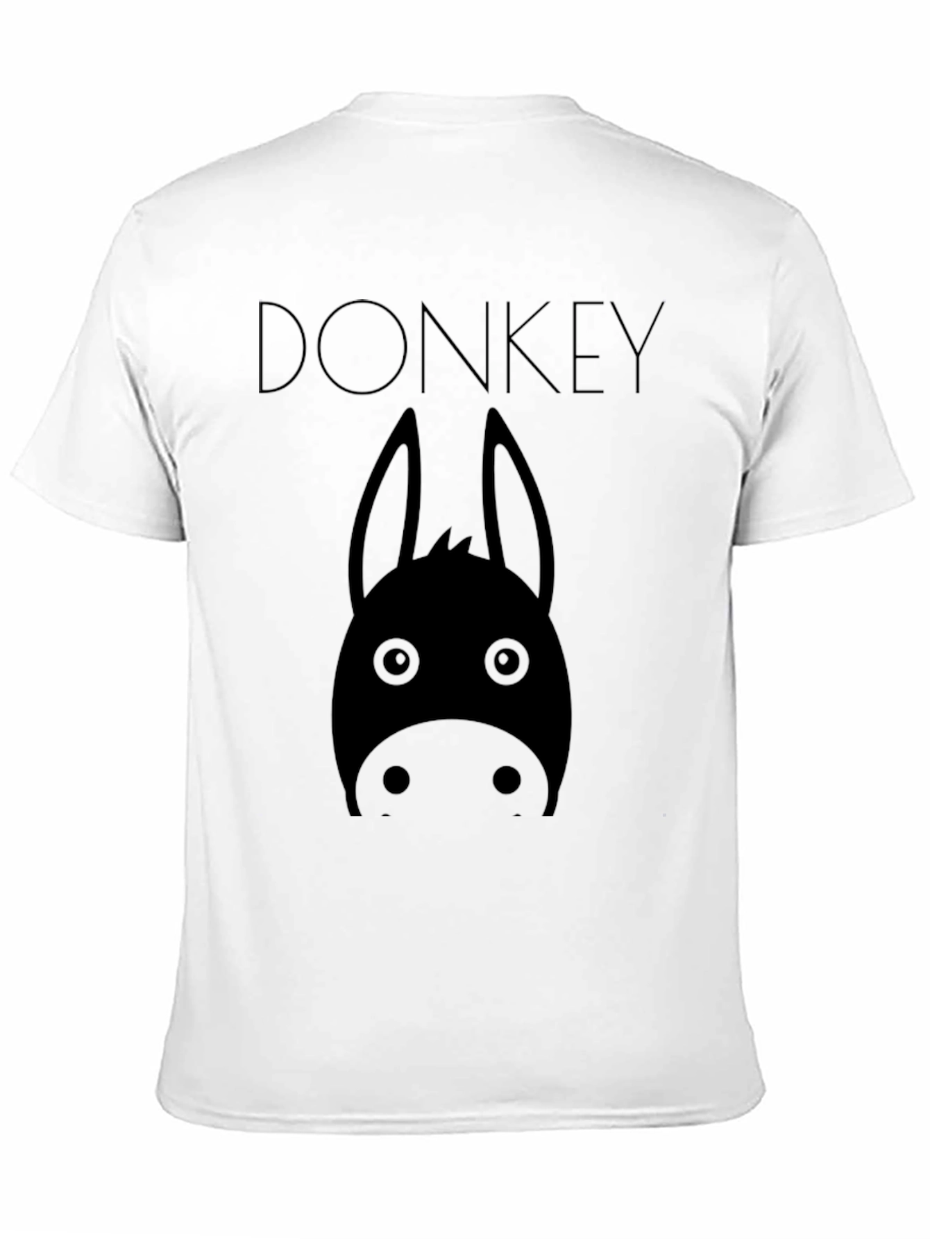 Camiseta Negra Estampado Burro Divertido