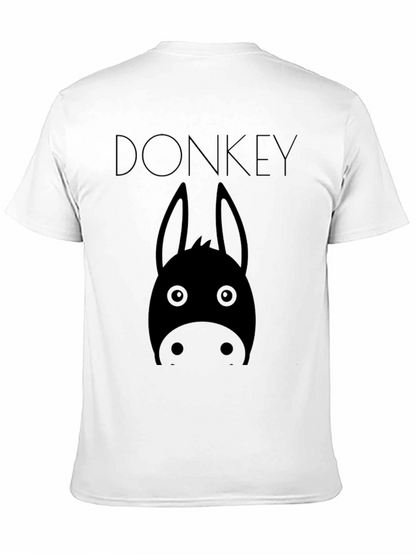 Camiseta Negra Estampado Burro Divertido