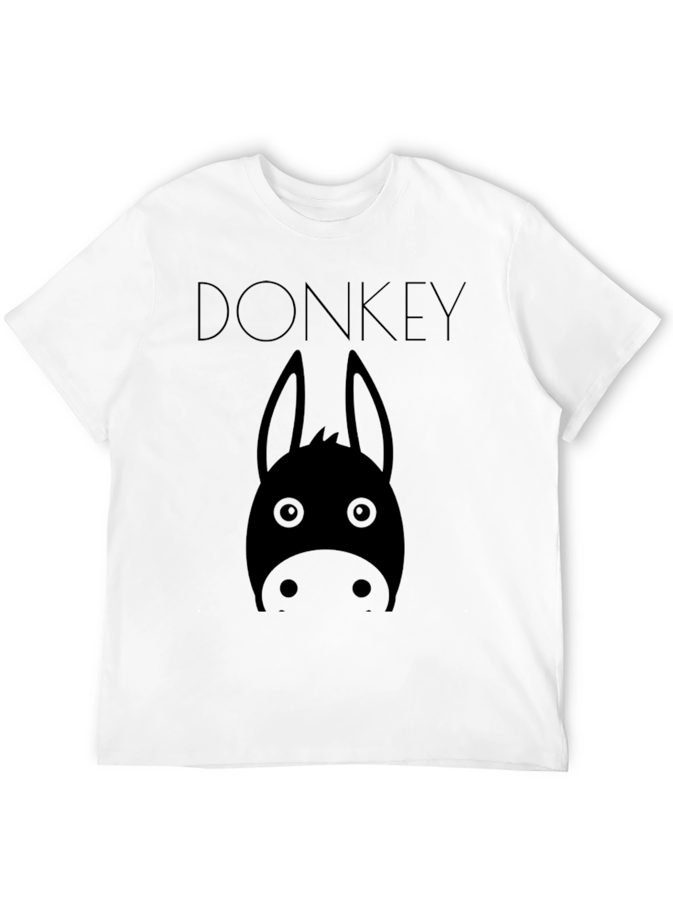 Camiseta Negra Estampado Burro Divertido