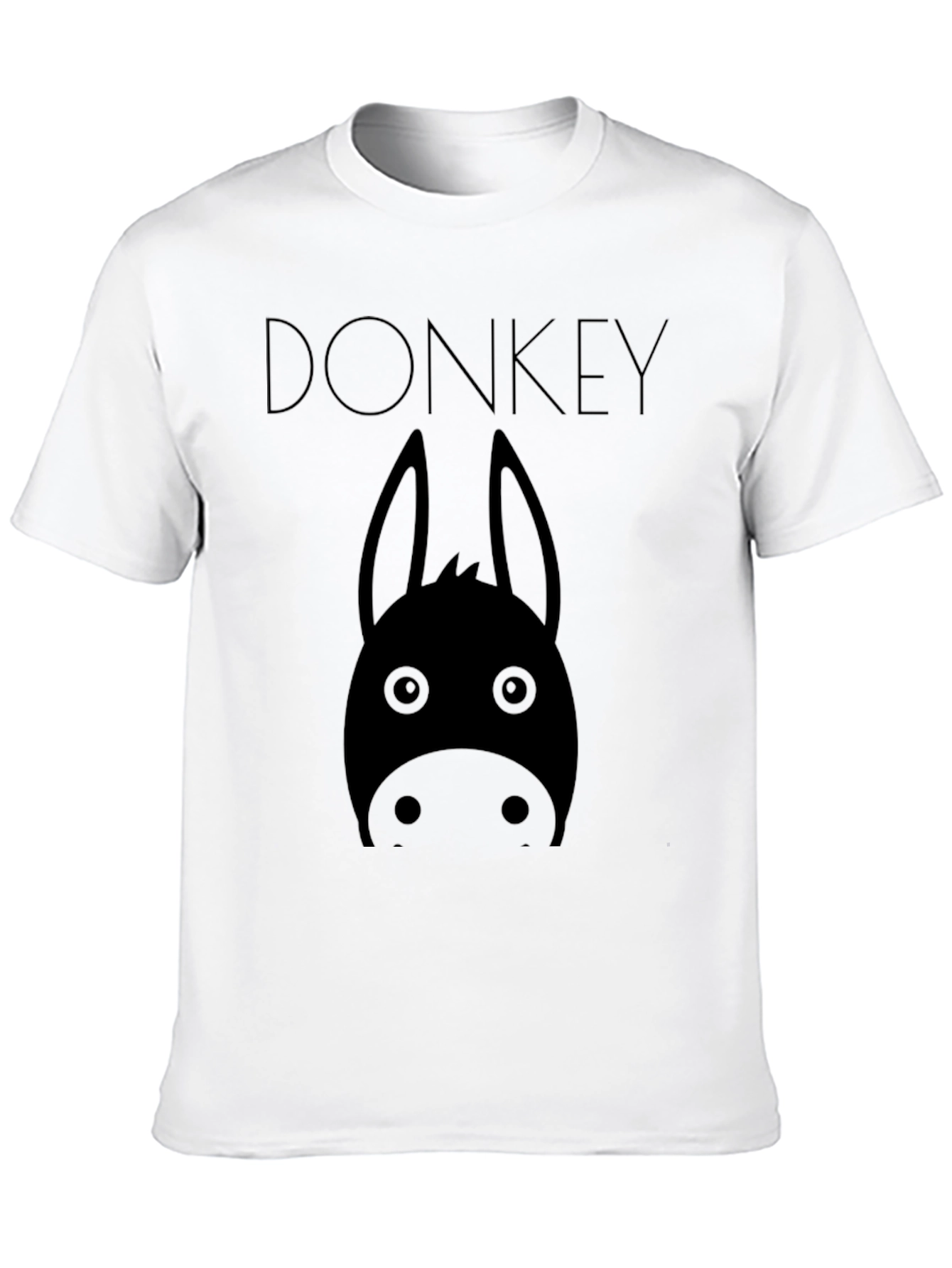 Camiseta Negra Estampado Burro Divertido