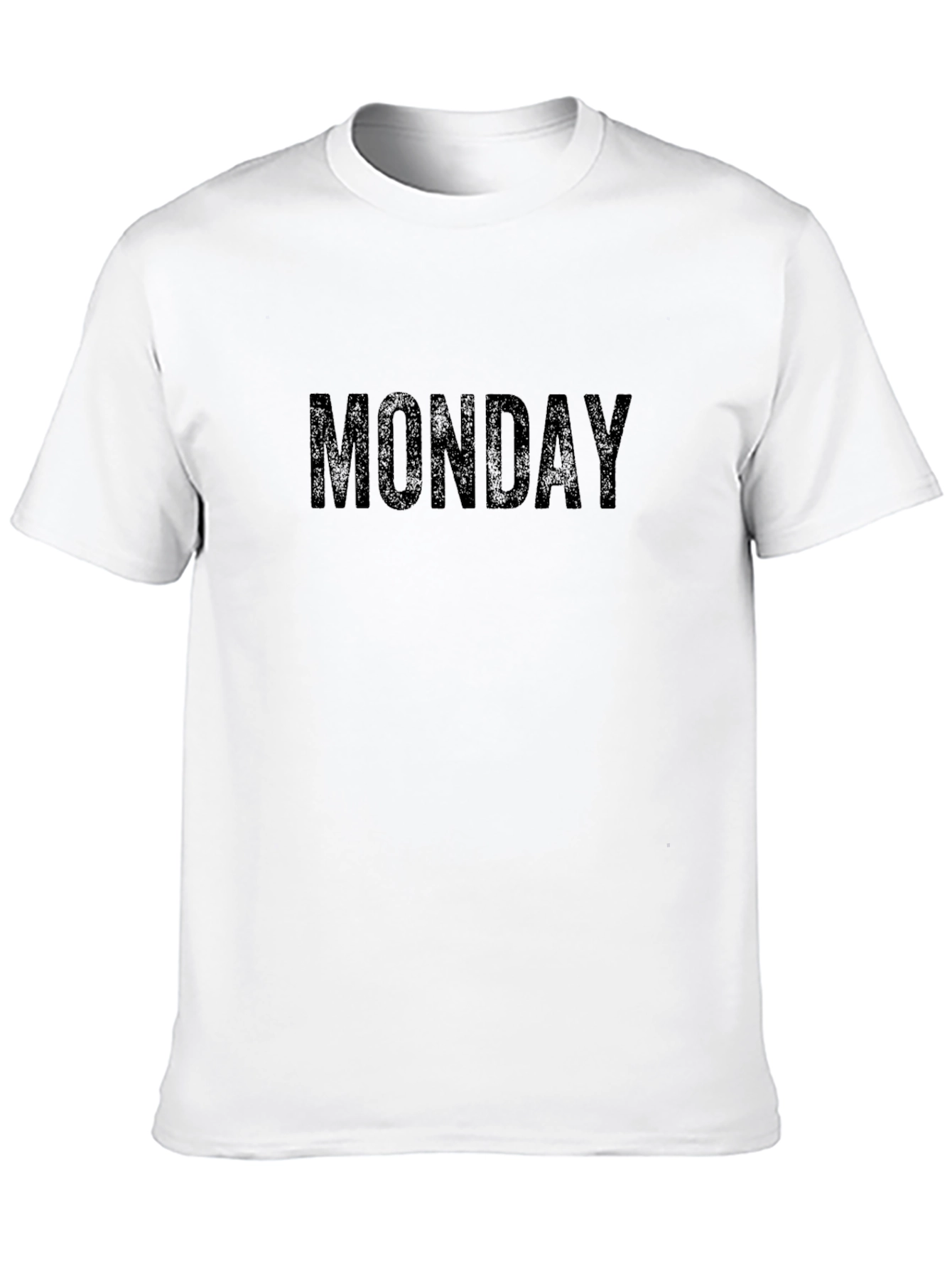 Camiseta Negra Hombre - Diseño MONDAY Casual
