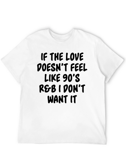 Camiseta Negra con Mensaje R&B de los 90