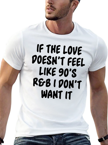Camiseta Negra con Mensaje R&B de los 90