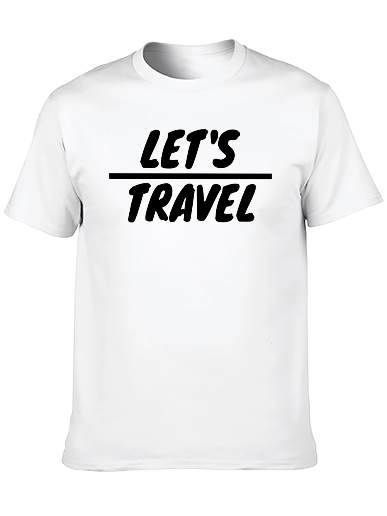 Camiseta Negra Lets Travel para Aventura