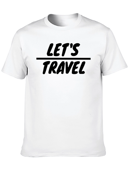 Camiseta Negra Lets Travel para Aventura