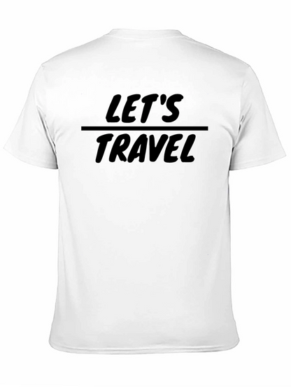 Camiseta Negra Lets Travel para Aventura