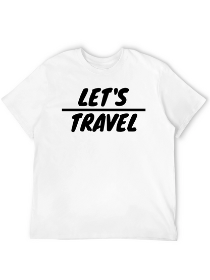 Camiseta Negra Lets Travel para Aventura