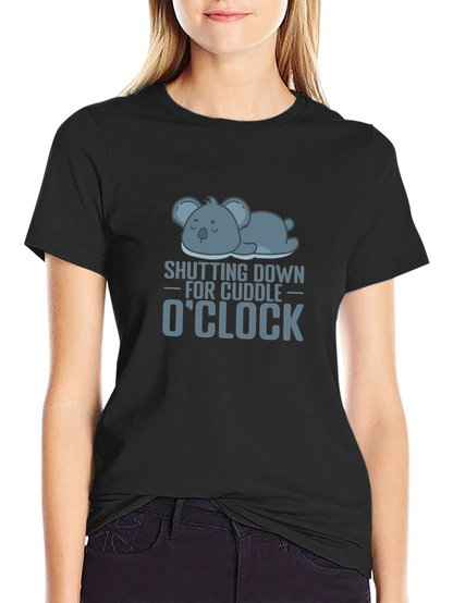 Camiseta Negra con Koala Cuddle OClock
