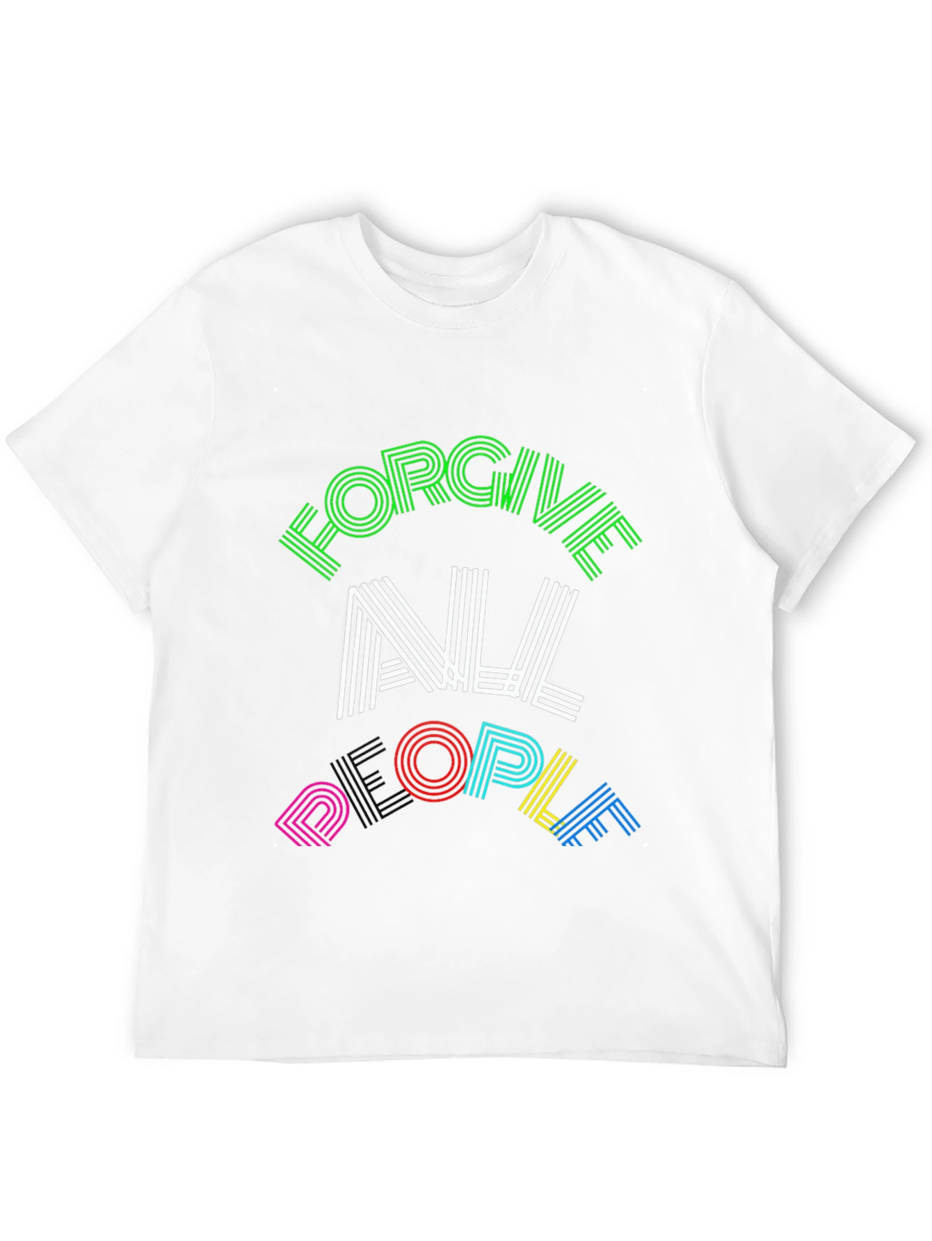 Camiseta Negra con Diseño Gráfico Perdona a Todos