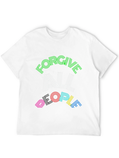 Camiseta Negra con Diseño Gráfico Perdona a Todos