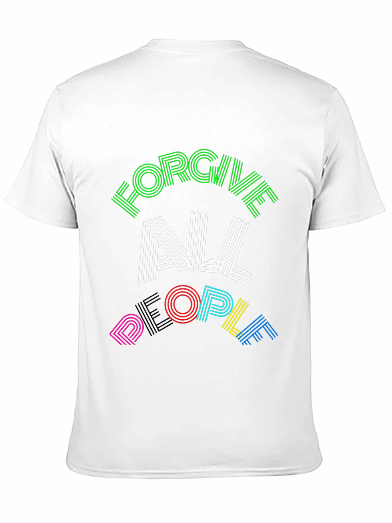 Camiseta Negra con Diseño Gráfico Perdona a Todos