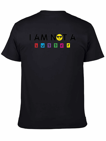 Camiseta Negra No Soy Abrazador con Emoji