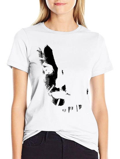 Camiseta Negra Hombre con Diseño Abstracto Moderno