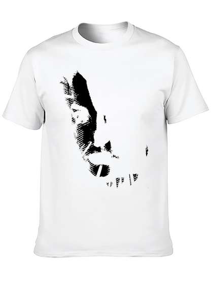 Camiseta Negra Hombre con Diseño Abstracto Moderno