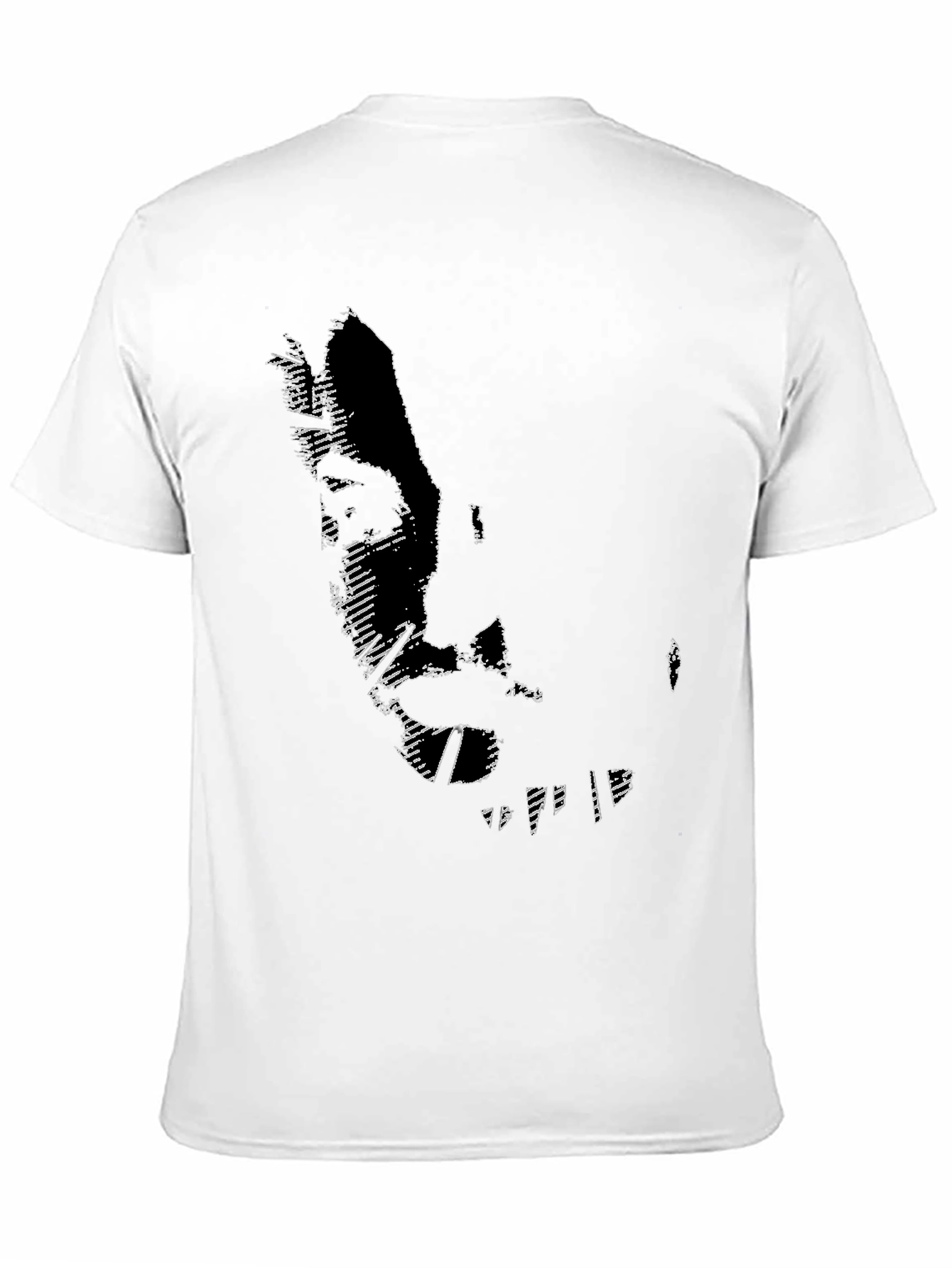 Camiseta Negra Hombre con Diseño Abstracto Moderno