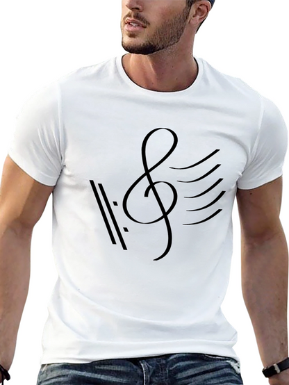 Camiseta Negra con Diseño Musical