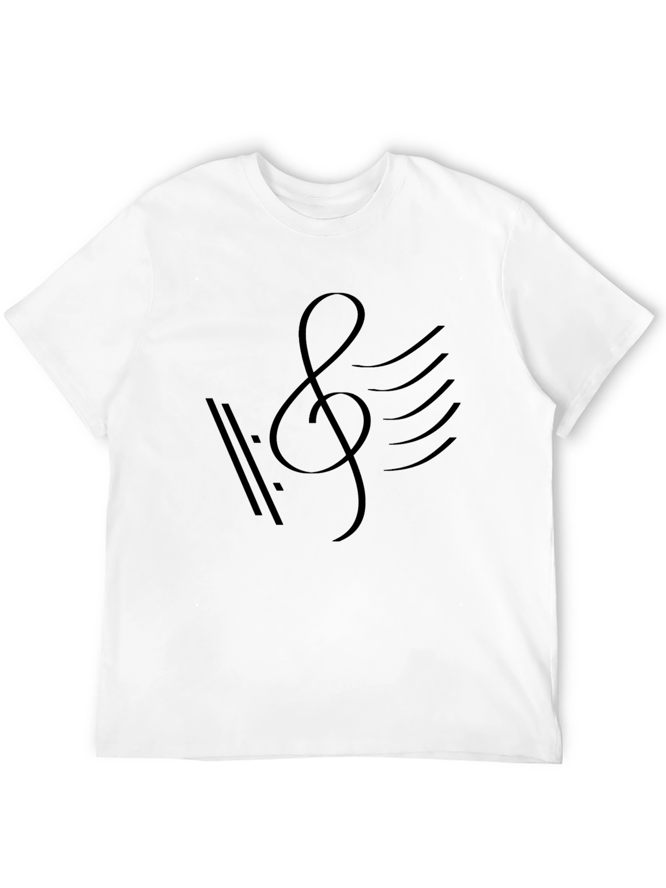 Camiseta Negra con Diseño Musical