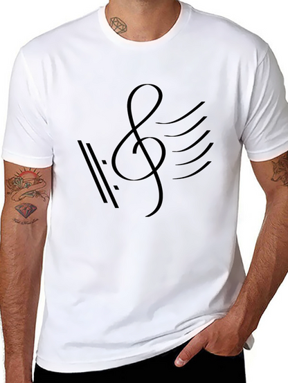 Camiseta Negra con Diseño Musical