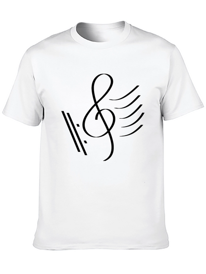 Camiseta Negra con Diseño Musical