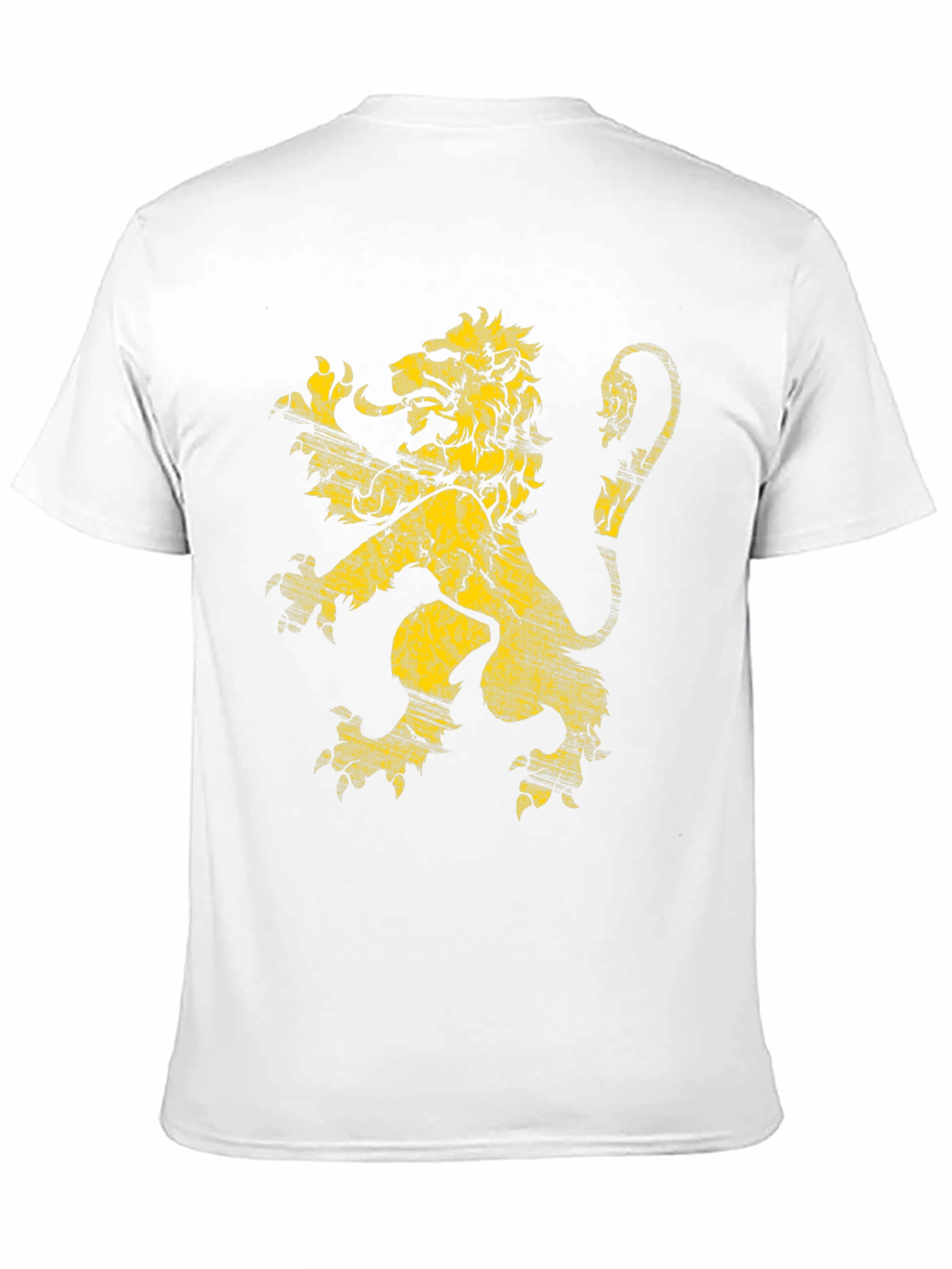 Camiseta Negra con León Dorado Grunge