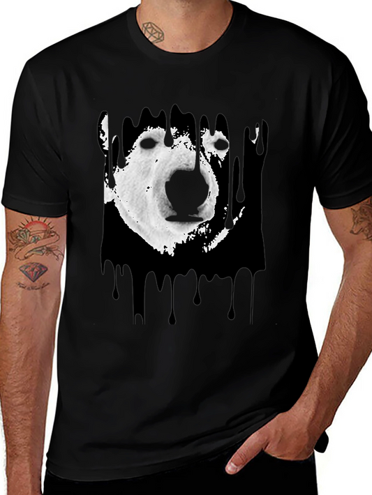 Camiseta Hombre Oso Polar Abstracto Diseño Moderno