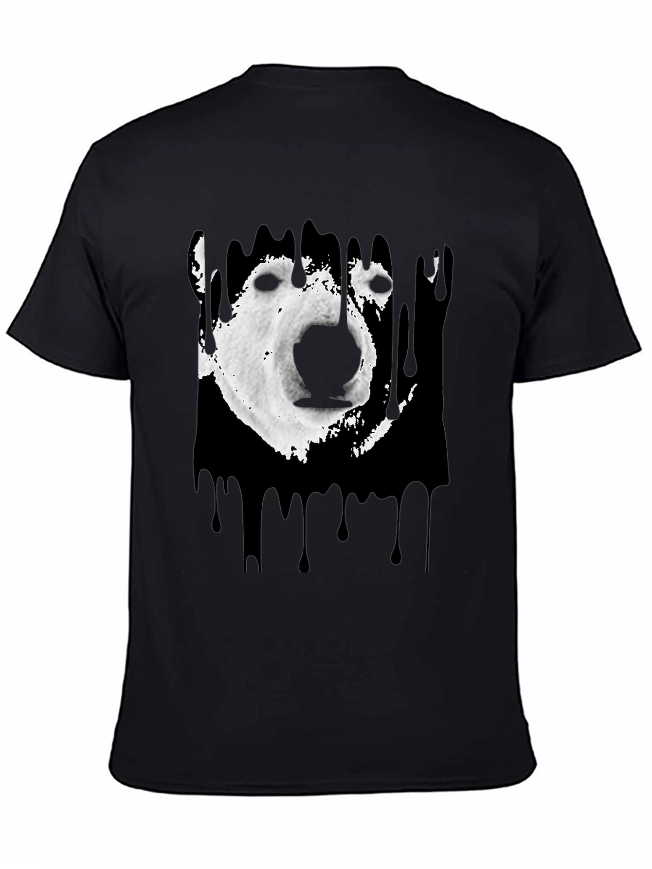 Camiseta Hombre Oso Polar Abstracto Diseño Moderno