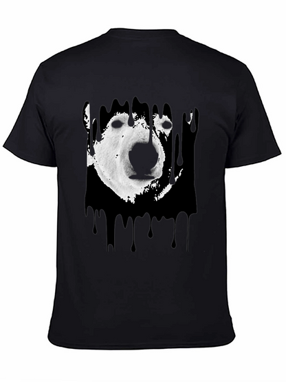 Camiseta Hombre Oso Polar Abstracto Diseño Moderno