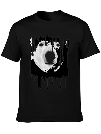 Camiseta Hombre Oso Polar Abstracto Diseño Moderno
