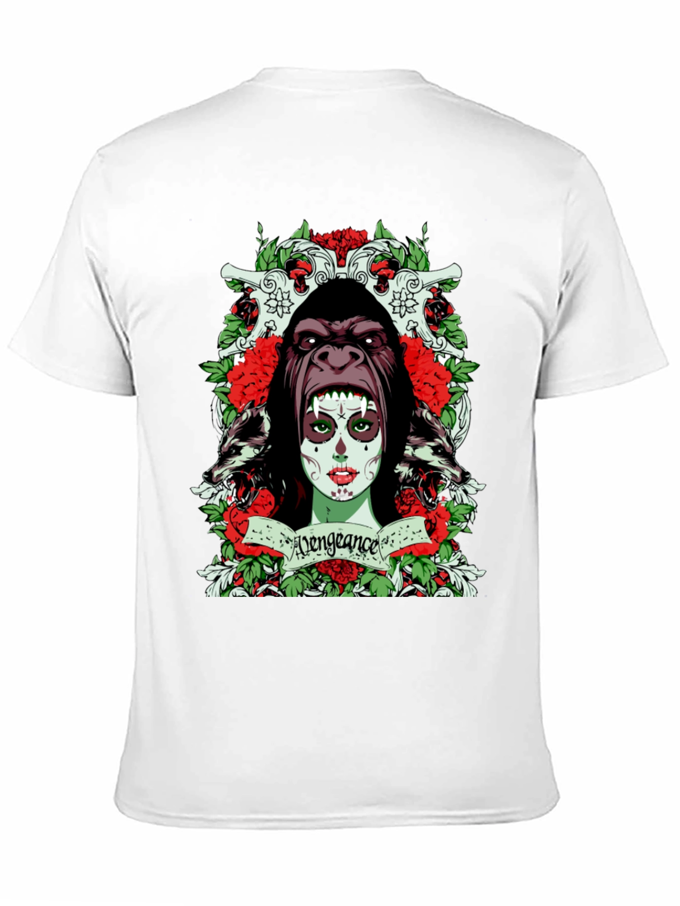 Camiseta Negra con Diseño Venganza