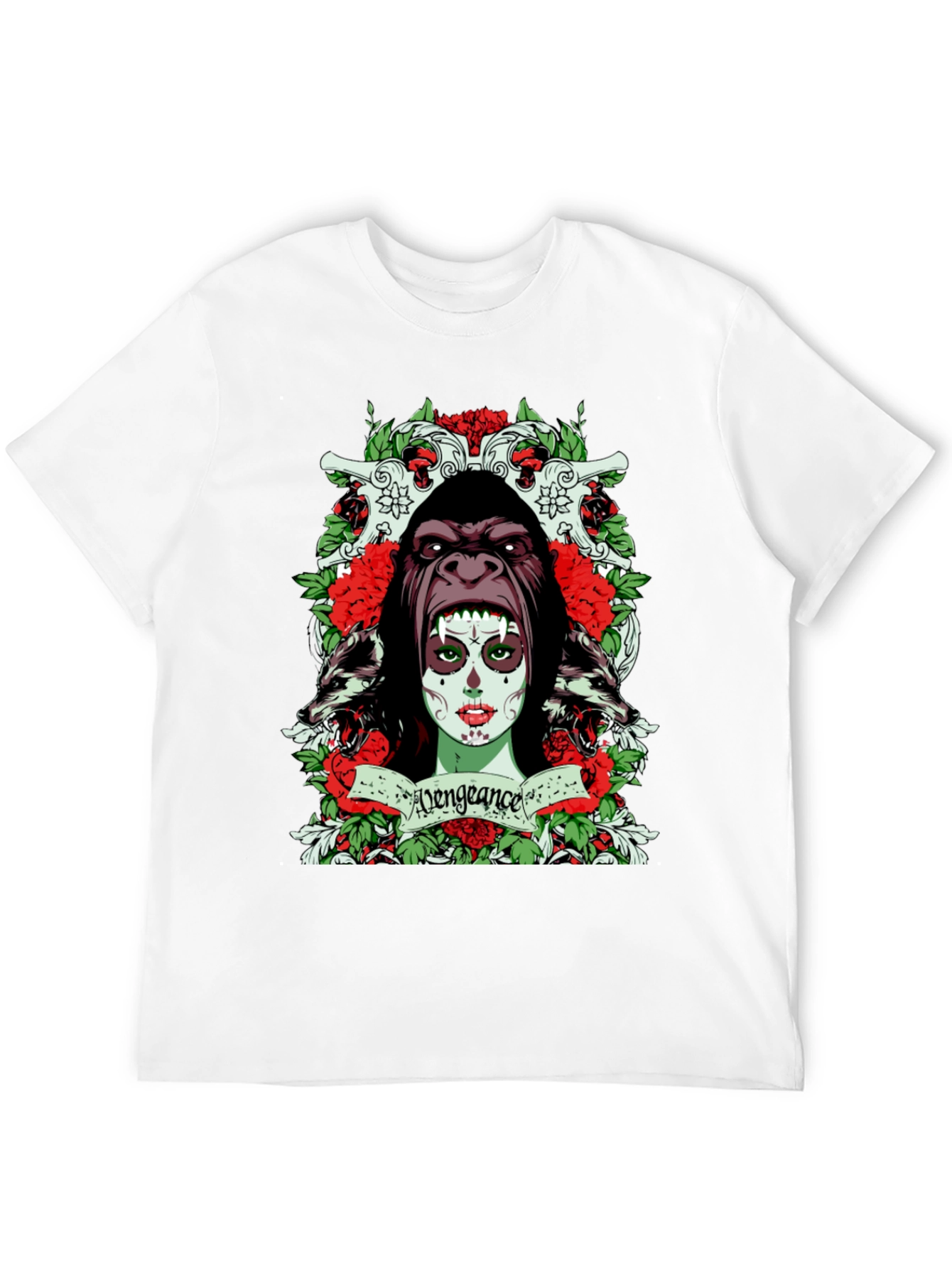 Camiseta Negra con Diseño Venganza