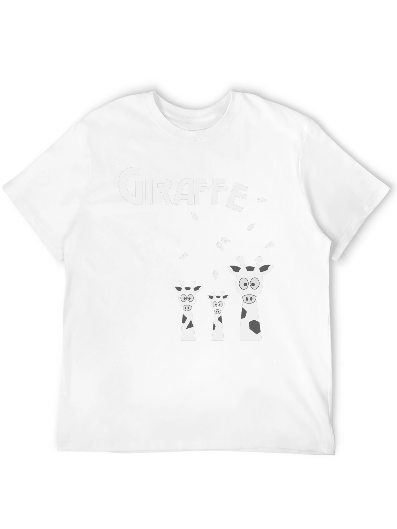 Camiseta Negra de Jirafas Divertida y Original