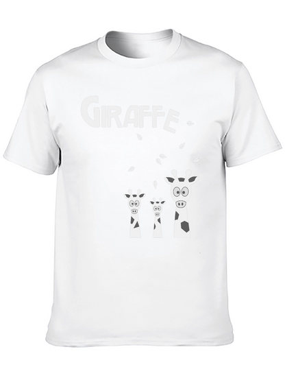 Camiseta Negra de Jirafas Divertida y Original