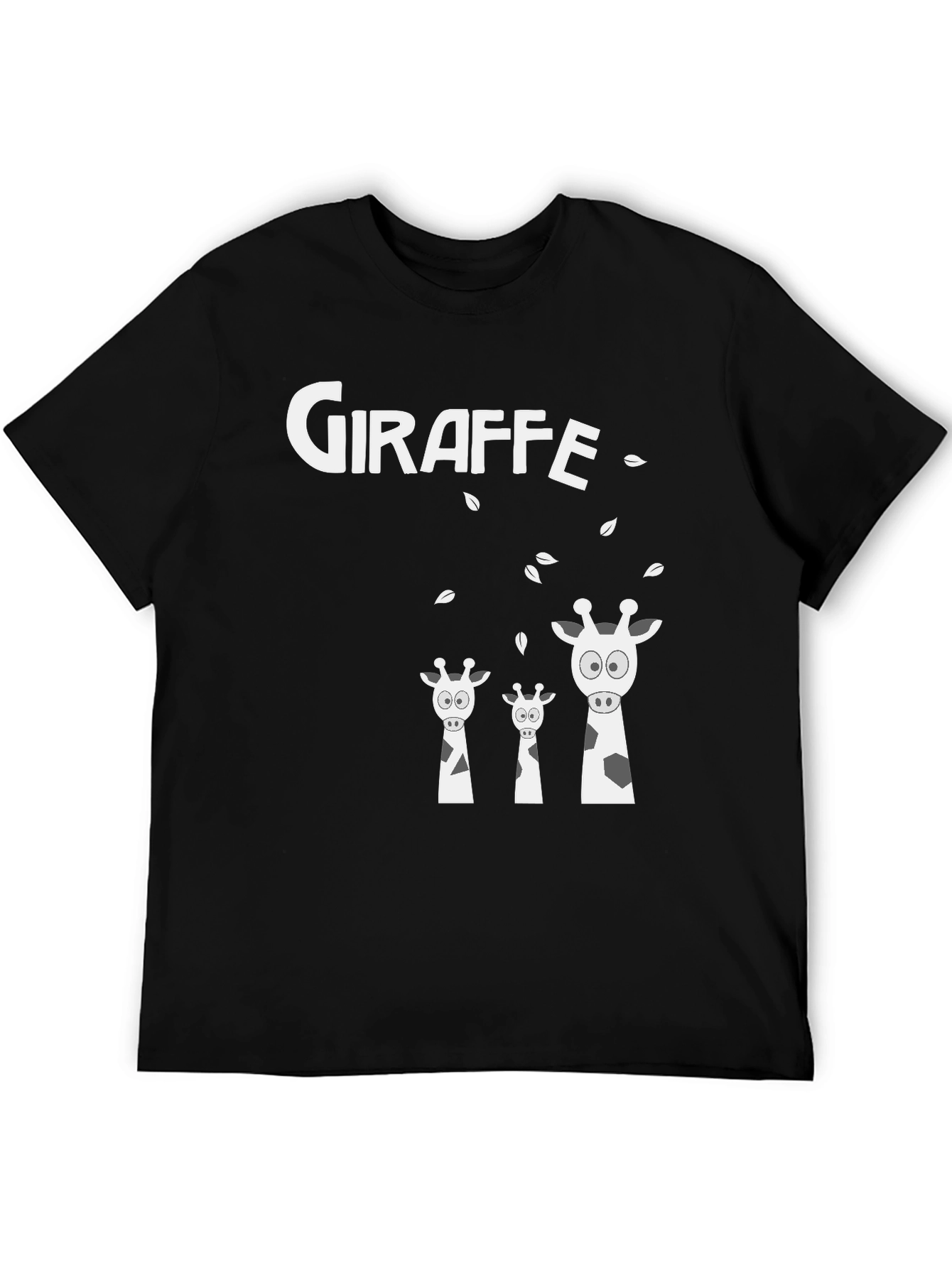 Camiseta Negra de Jirafas Divertida y Original
