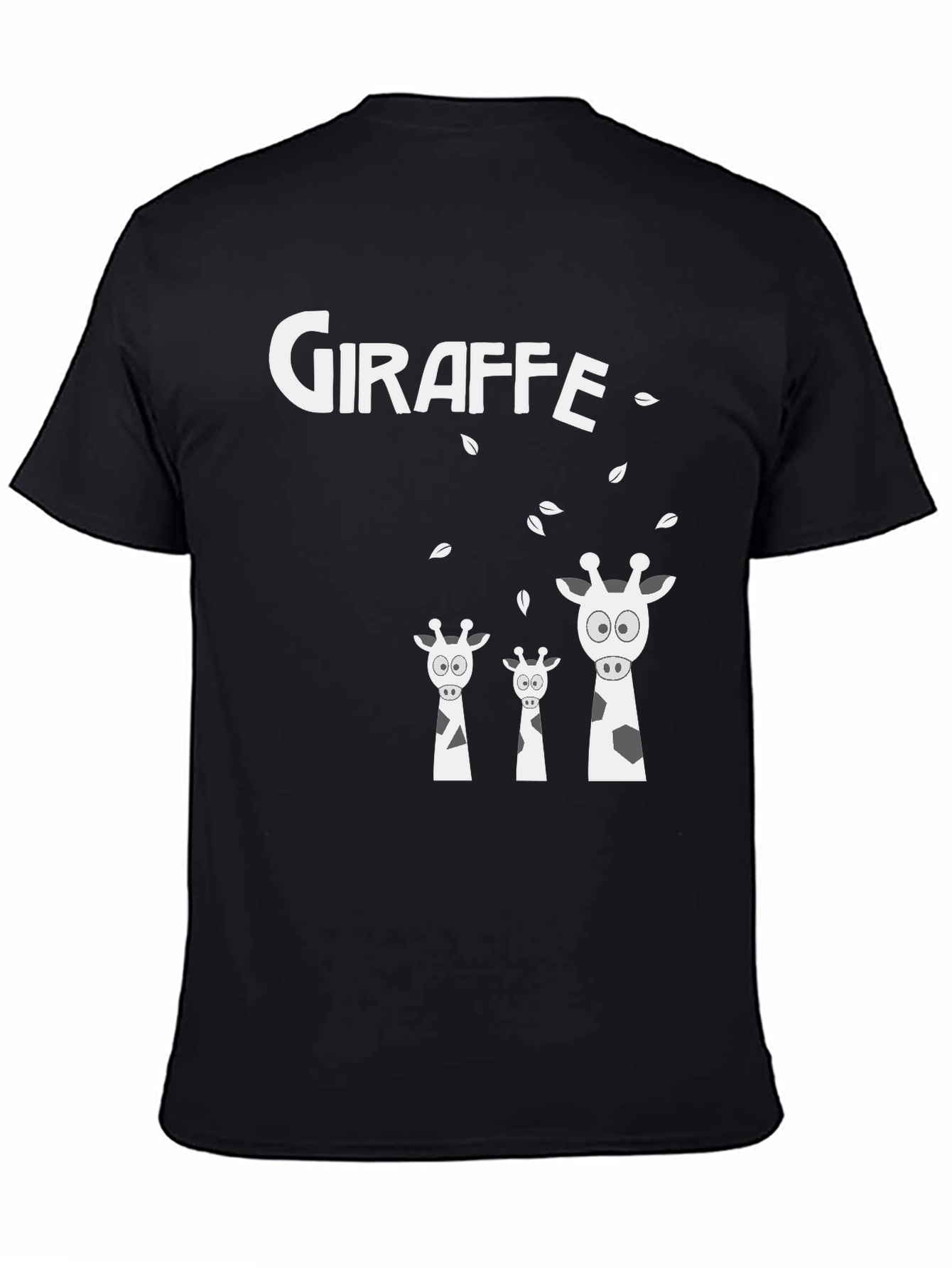 Camiseta Negra de Jirafas Divertida y Original